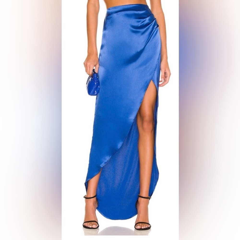 NONchalant Asymmetrical Blue Skirt